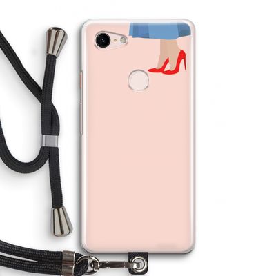High heels: Pixel 3 Transparant Hoesje met koord
