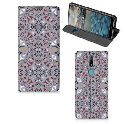 Nokia 2.4 | Standcase | Flower Tiles