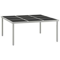 vidaXL Tuintafel 170x170x74,5 cm glas en staal - thumbnail