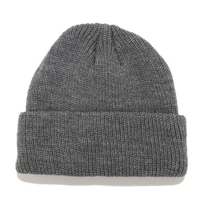 Effen kleuren korte winter brei Skullcap voor mannen/vrouwen maat: M (56-58cm) (donkergrijs)