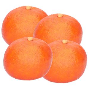 Esschert Design kunstfruit decofruit - 4x - mandarijn/mandarijnen - ongeveer 6 cm - oranje