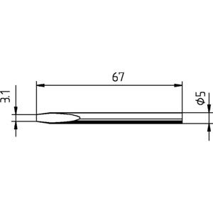 Ersa 0032KD Soldeerpunt Beitelvorm, recht Grootte soldeerpunt 3.10 mm Inhoud: 1 stuk(s)