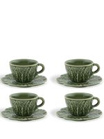 Bordallo Pinheiro lot de quatre tasses à café Couve - Vert