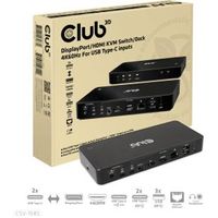 CLUB3D DisplayPort/HDMI KVM Switch/Dock 4K60Hz For USB Type-C inputs - thumbnail