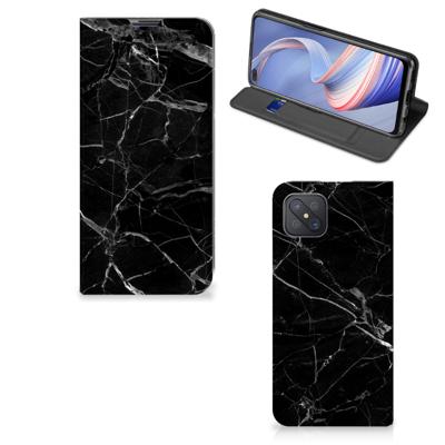 OPPO Reno4 Z 5G | Standcase | Marmer Zwart - Origineel Cadeau Vader