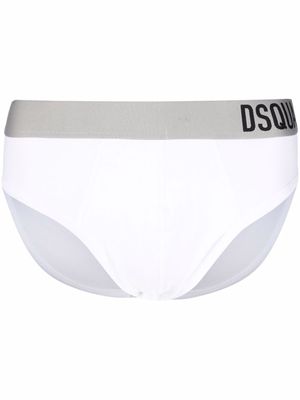 DSQUARED2 slip à taille logo - Blanc