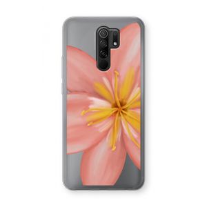Pink Ellila Flower: Xiaomi Redmi 9 Transparant Hoesje