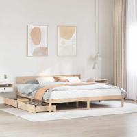 Bedframe zonder matras massief grenenhout 200x200 cm