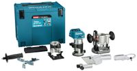 Makita RT001GZ15 Boven- en kantenfrees | 40 V Max | Zonder accu&apos;s en lader | In Mbox met geleiderail adapter - RT001GZ15 - thumbnail