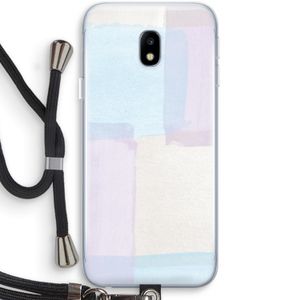 Square pastel: Samsung Galaxy J3 (2017) Transparant Hoesje met koord