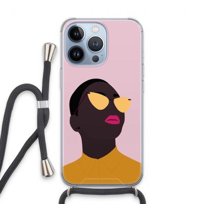 Yellow glasses: iPhone 13 Pro Transparant Hoesje met koord
