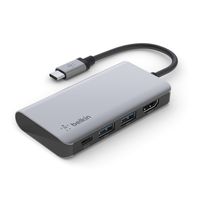 Belkin AVC006btSGY USB 3.2 Gen 1 (3.1 Gen 1) Type-C 5000 Mbit/s Zilver - thumbnail