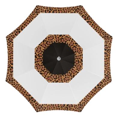 Strand parasol Ghana - D180 cm - panterprint - inklapbaar - zomer