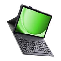 Basey Samsung Galaxy Tab A9 Toetsenbord Hoes Book Case - Samsung Tab A9 Toetsenbord Hoesje Keyboard Cover - Donkerblauw - thumbnail
