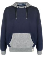 Polo Ralph Lauren hoodie bicolore à design chiné - Bleu