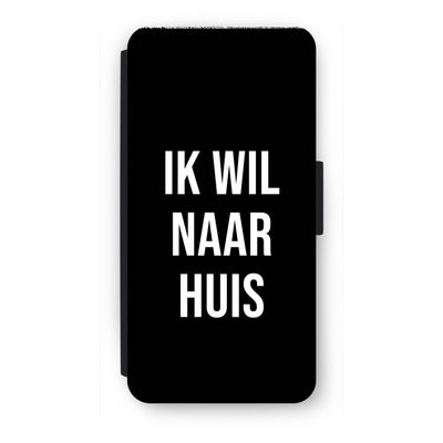 Ik wil naar huis - Zwart: iPhone 8 Flip Hoesje