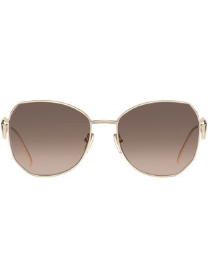 Prada Eyewear lunettes de soleil Symbole à monture oversize - Or