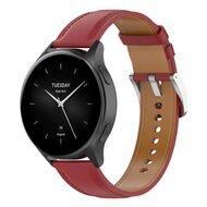 Luxe leren bandje - Bordeaux - Xiaomi Mi Watch / Xiaomi Watch 2 / Xiaomi Watch S1 / S2 / S3 / S4