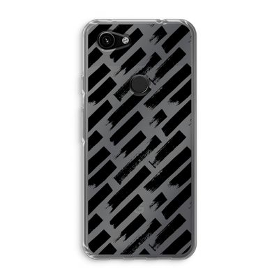 Zwarte vegen: Google Pixel 3a Transparant Hoesje