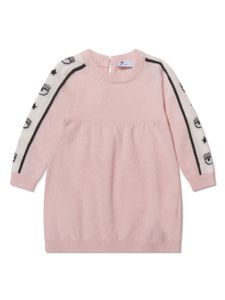 Chiara Ferragni Kids robe à motif Eyelike - Rose