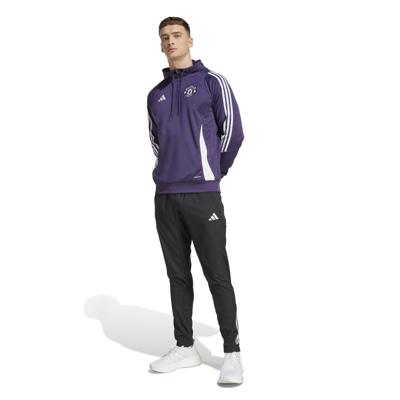 adidas Manchester United Track Trainingspak Hooded 2025-2026 Paars Zwart Wit