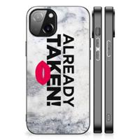 Apple iPhone 13 | iPhone 14 | Telefoon Hoesje | met tekst Already Taken White