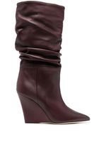 Paris Texas bottines 100 mm à design froncé - Violet Paris Texas bottines 100 mm à design froncé - Violet