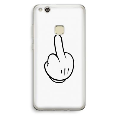 Middle finger white: Huawei Ascend P10 Lite Transparant Hoesje