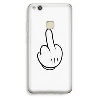 Middle finger white: Huawei Ascend P10 Lite Transparant Hoesje