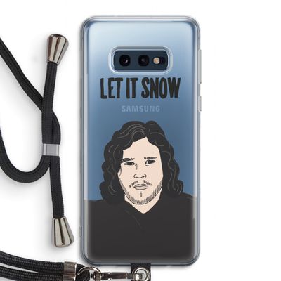 Let It Snow: Samsung Galaxy S10e Transparant Hoesje met koord