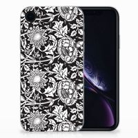 Apple iPhone Xr TPU Case Black Flowers - thumbnail