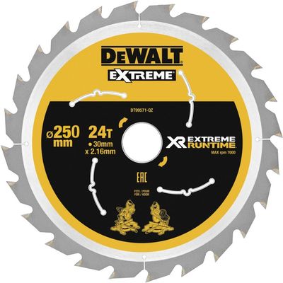 DeWalt Accessoires DT99571 XR Cirkelzaagblad 250x30mm 24 tands - DT99571-QZ