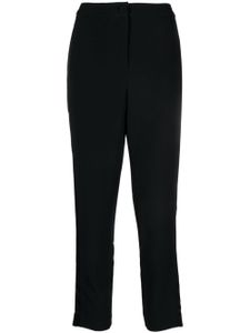 Federica Tosi pantalon de tailleur à ourlet satiné - Noir