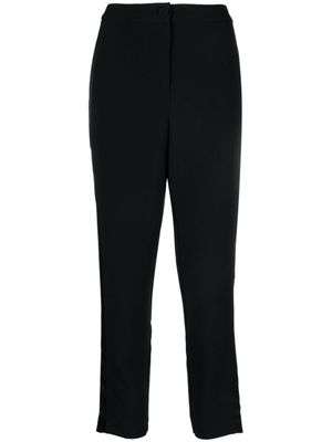 Federica Tosi pantalon de tailleur à ourlet satiné - Noir