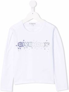 Givenchy Kids t-shirt à logo strassé - Blanc