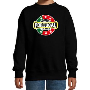 Have fear Portugal is here / Portugal supporter sweater zwart voor kids