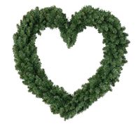 Bruiloft versiering deurkrans hart groen 50 cm Bruiloft versiering deurkrans hart groen 50 cm