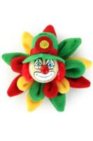Broche clown op bloem rood/geel/groen