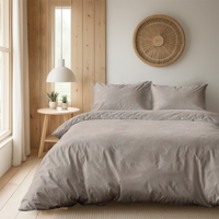 Dekbedovertrek Sketched Flowers - Lits-Jumeaux (240x220 Cm) - Meerkleurig Microvezel - - Fresh And Co - Dekbed-Discounter.nl