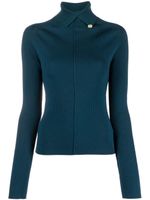 Lanvin pull nervuré à col roulé - Bleu