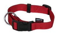 Martin halsband basic nylon rood (30-45X1,6 CM)