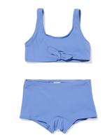HEMA Kinderbikini rib blauw (blauw)