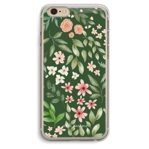 Botanical green sweet flower heaven: iPhone 6 Plus / 6S Plus Transparant Hoesje