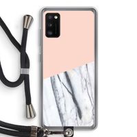 A touch of peach: Samsung Galaxy A41 Transparant Hoesje met koord