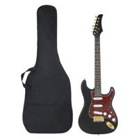 VidaXL Gitaar voor beginners elektrisch met tas 4/4 39" zwart en goud