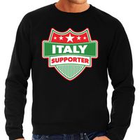Italie / Italy schild supporter sweater zwart voor heren - thumbnail