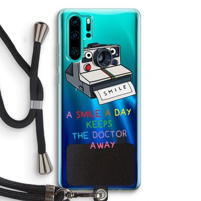 Smile: Huawei P30 Pro Transparant Hoesje met koord
