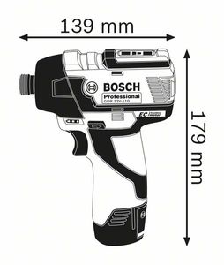 Bosch Professional Bosch Power Tools 06019E0005 Accu-draaislagmoeraanzetter 110 Nm 12 V Aantal meegeleverde accus: 2 Li-ion Incl. 2 accus