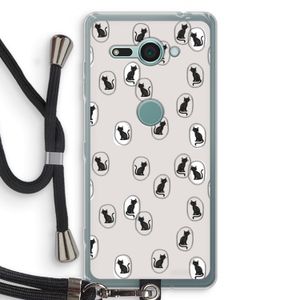 Miauw: Sony Xperia XZ2 Compact Transparant Hoesje met koord