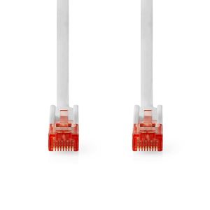 CAT6-kabel | RJ45 Male | RJ45 Male | U/UTP | 1.00 m | Rond | PVC | Wit | Label